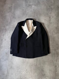 S/S 2020 Raf Simons Sword Collar Lapel Wool Blazer Jacket Black Men - S