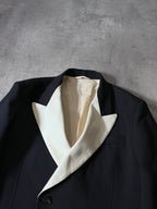 S/S 2020 Raf Simons Sword Collar Lapel Wool Blazer Jacket Black Men - S