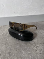 2000s Gucci GG 2493/S Side Logo Sunglasses Green Khaki Unisex