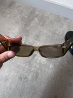 2000s Gucci GG 2493/S Side Logo Sunglasses Green Khaki Unisex