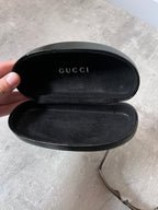 2000s Gucci GG 2493/S Side Logo Sunglasses Green Khaki Unisex