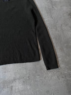 90s Gucci by Tom Ford Ribbed Boat Neck Wool Sweater Green Women - M