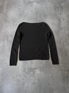 90s Gucci by Tom Ford Ribbed Boat Neck Wool Sweater Green Women - M