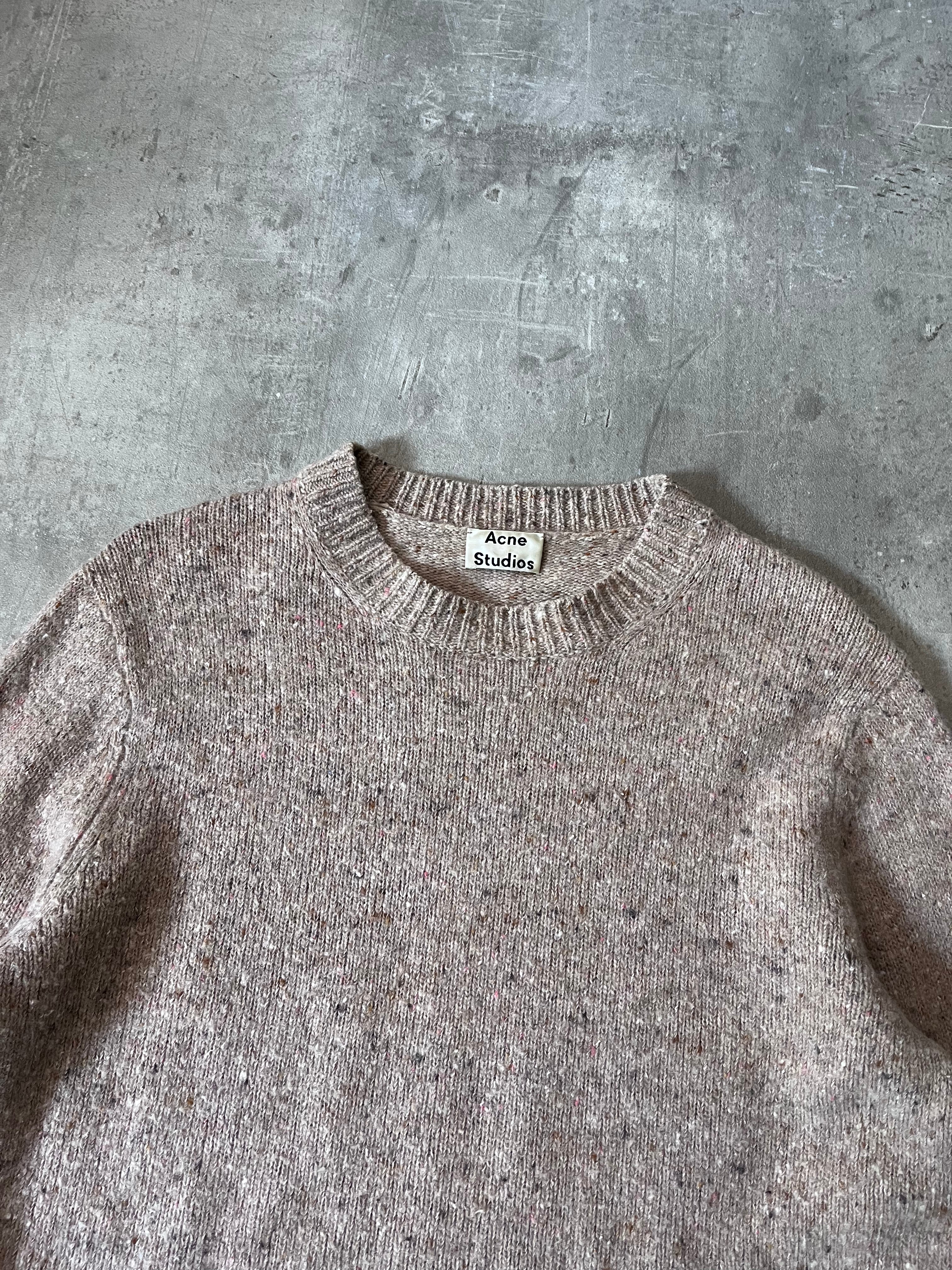Acne Studios Pilled Melange Wool Sweater Beige Men - L