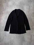 Yohji Yamamoto Snap Button Jersey Blazer Cardigan Sweater Black Unisex - M