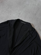 Yohji Yamamoto Snap Button Jersey Blazer Cardigan Sweater Black Unisex - M