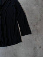 Yohji Yamamoto Snap Button Jersey Blazer Cardigan Sweater Black Unisex - M