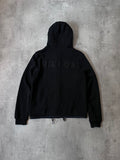 Prada Big Logo Heavyweight Wool Hooded Sweater Jacket Black Men - L