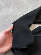 Prada Big Logo Heavyweight Wool Hooded Sweater Jacket Black Men - L