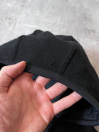 Prada Big Logo Heavyweight Wool Hooded Sweater Jacket Black Men - L