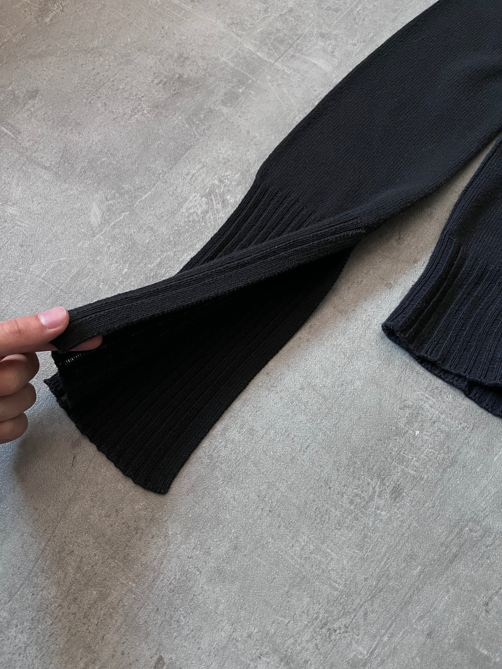 S/S 2020 Rick Owens Fogachine Knit Hoodie Black Unisex -S
