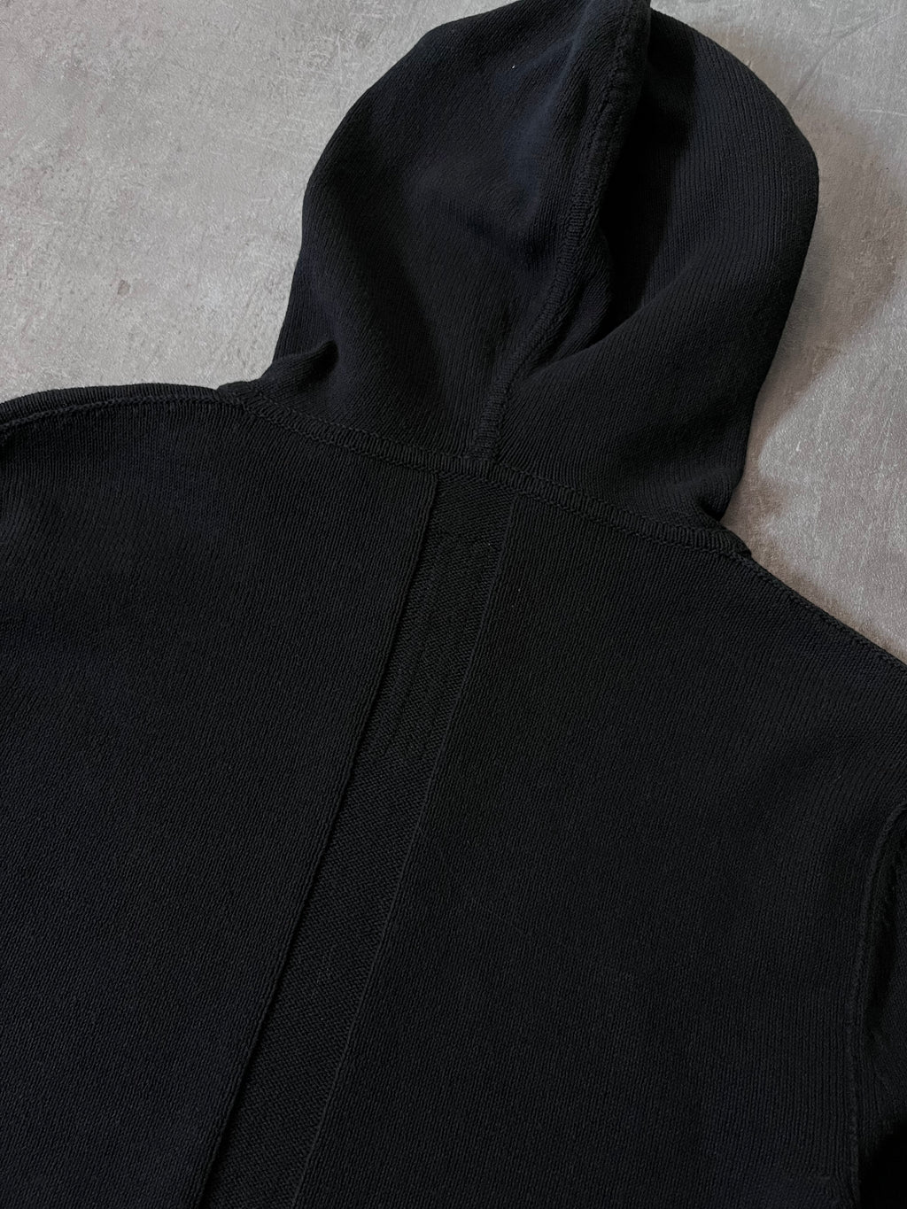 S/S 2020 Rick Owens Fogachine Knit Hoodie Black Unisex -S