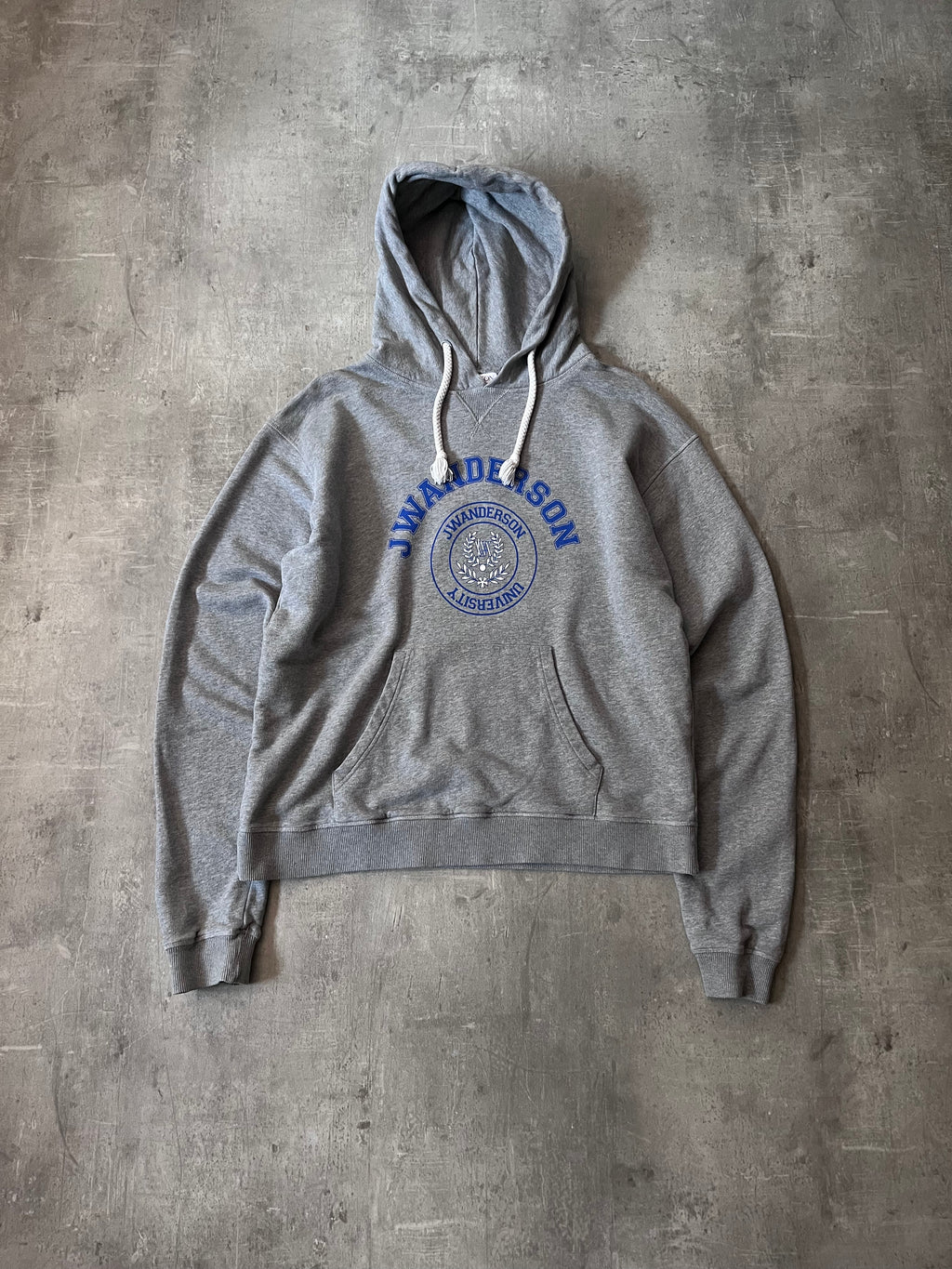 JW Anderson University Logo Hoodie Grey Men - M