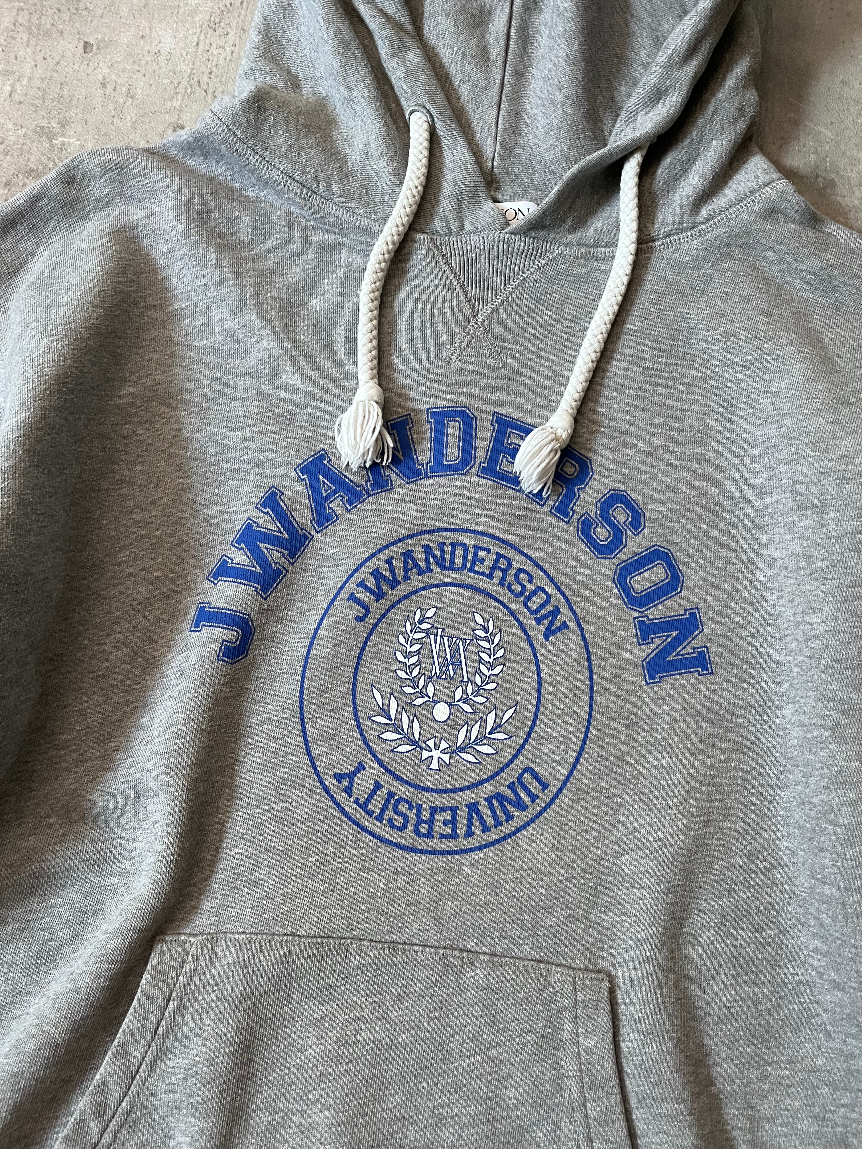 JW Anderson University Logo Hoodie Grey Men - M