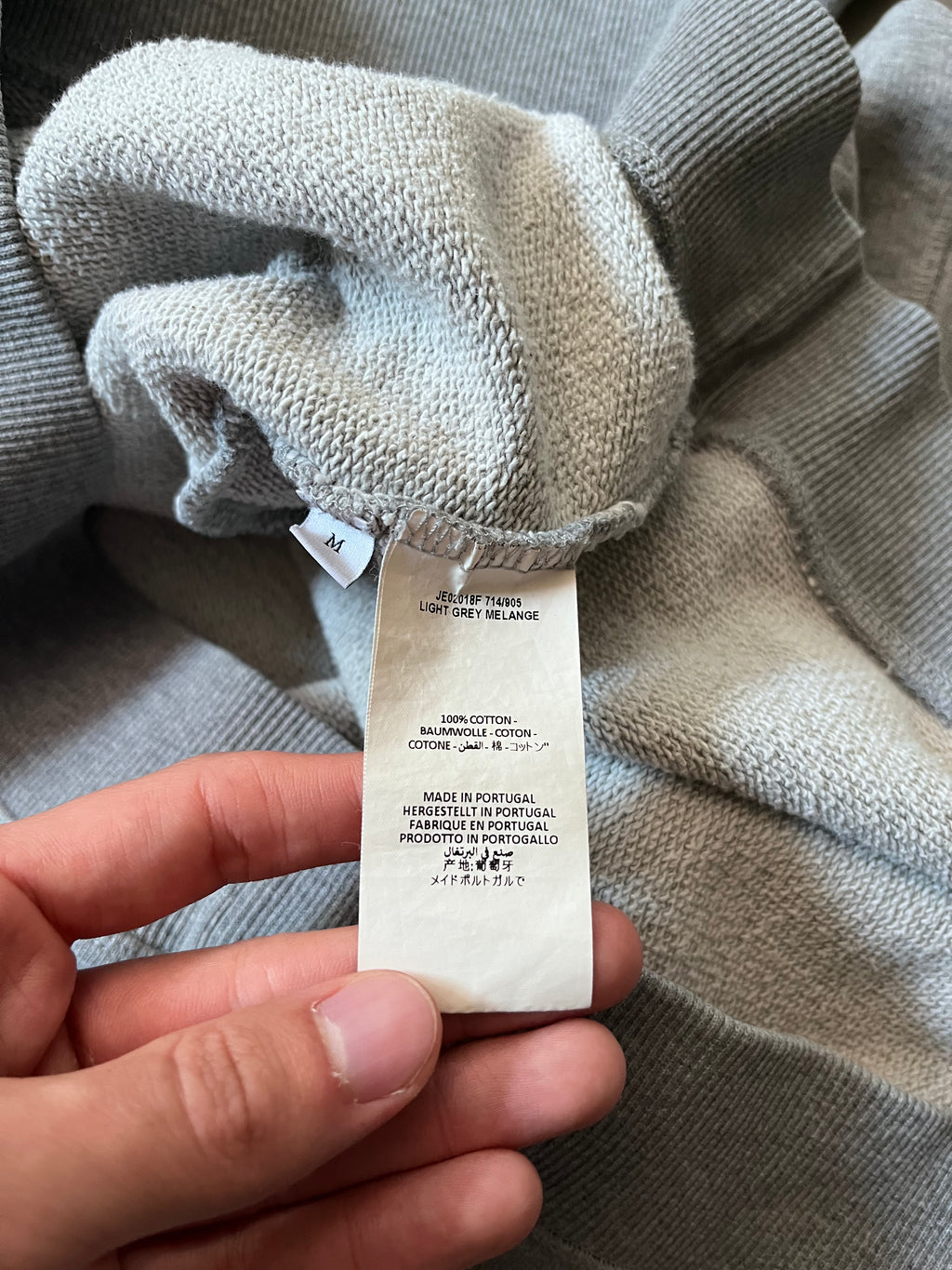 JW Anderson University Logo Hoodie Grey Men - M