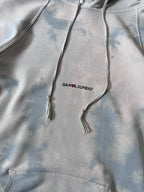Saint Laurent Paris Logo Tie Dye Hoodie Blue Men - XS