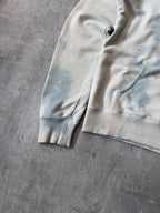 Saint Laurent Paris Logo Tie Dye Hoodie Blue Men - XS