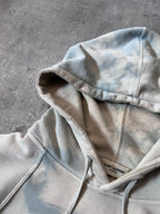 Saint Laurent Paris Logo Tie Dye Hoodie Blue Men - XS
