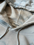 Saint Laurent Paris Logo Tie Dye Hoodie Blue Men - XS
