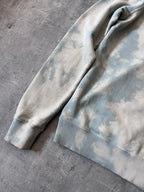 Saint Laurent Paris Logo Tie Dye Hoodie Blue Men - XS