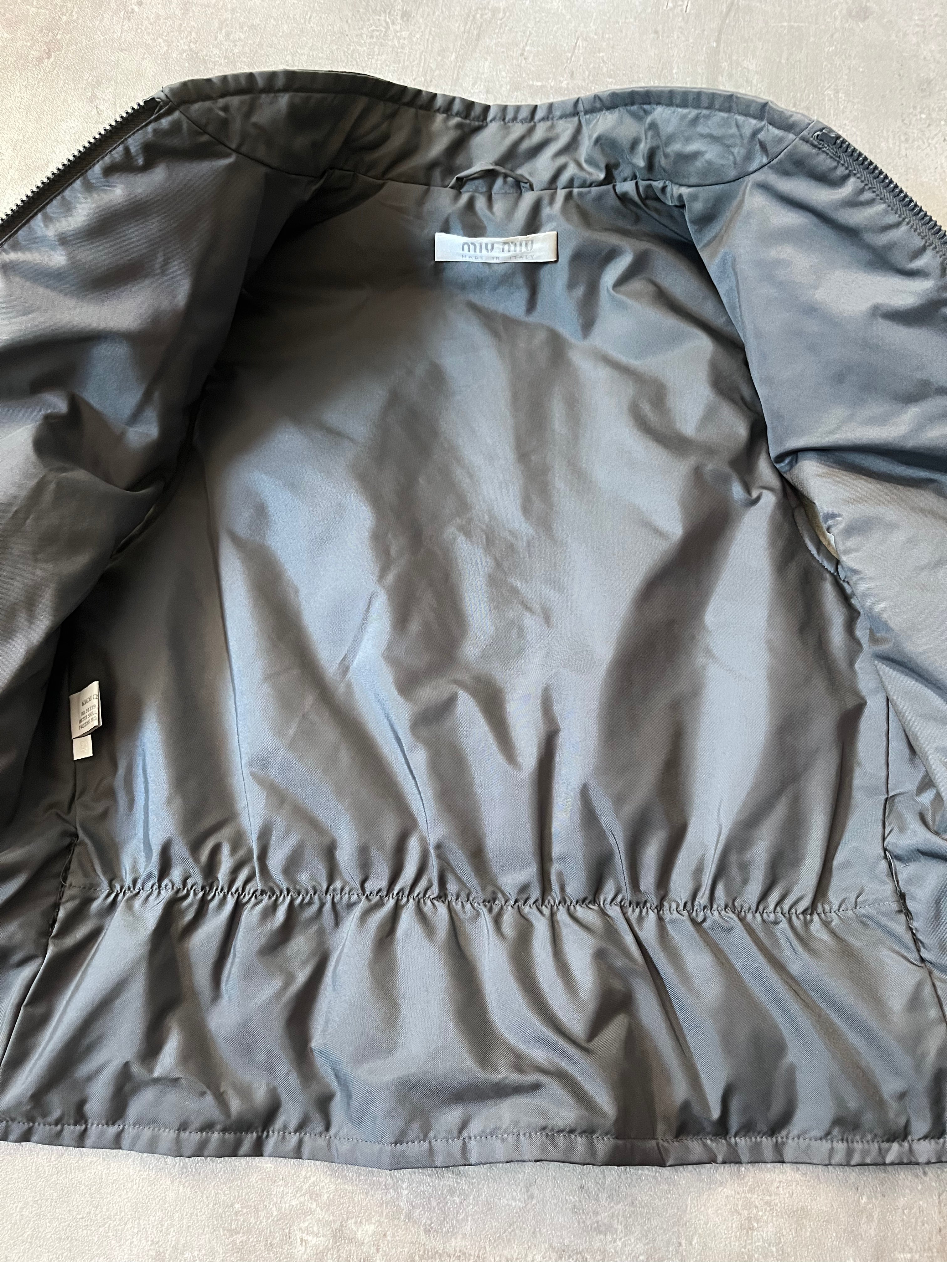 90s Miu Miu Nylon Technical Vest Grey Women - M