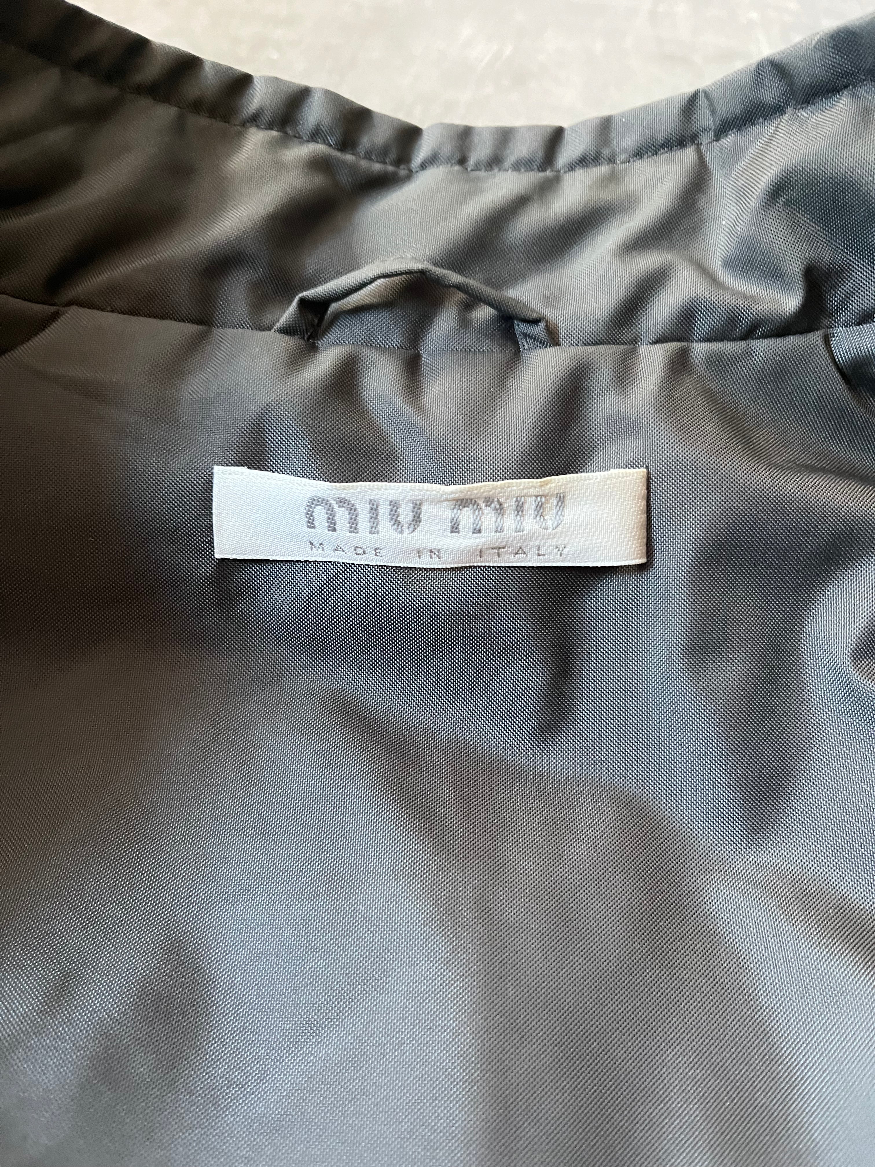 90s Miu Miu Nylon Technical Vest Grey Women - M