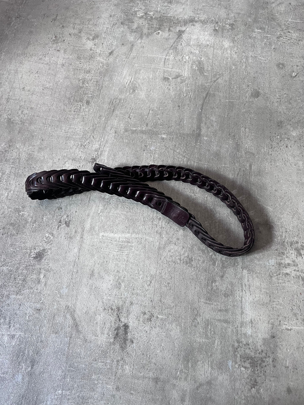 Gucci Braided Leather Belt Brown Unisex