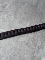 Gucci Braided Leather Belt Brown Unisex