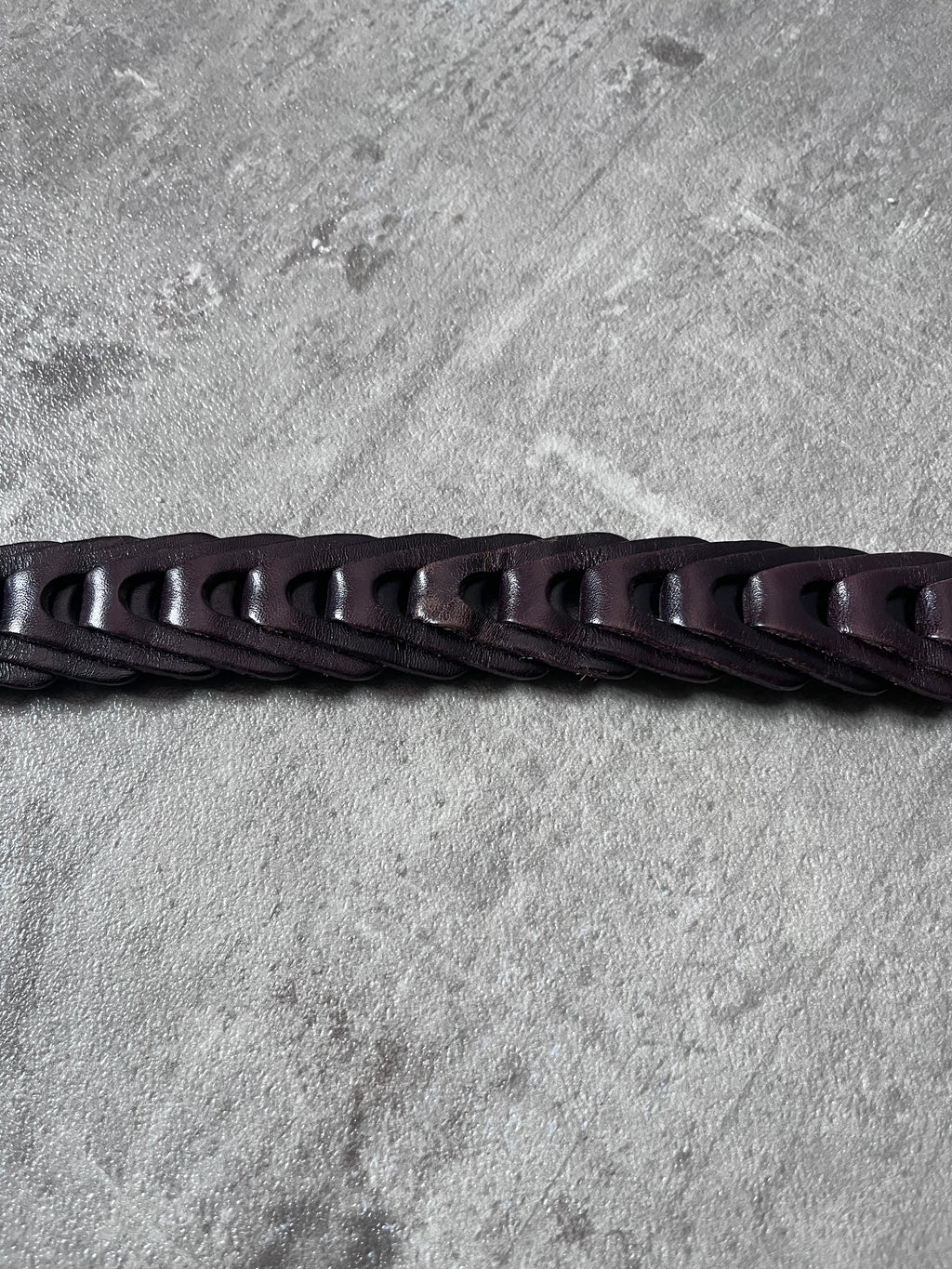 Gucci Braided Leather Belt Brown Unisex