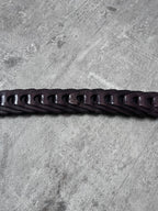 Gucci Braided Leather Belt Brown Unisex