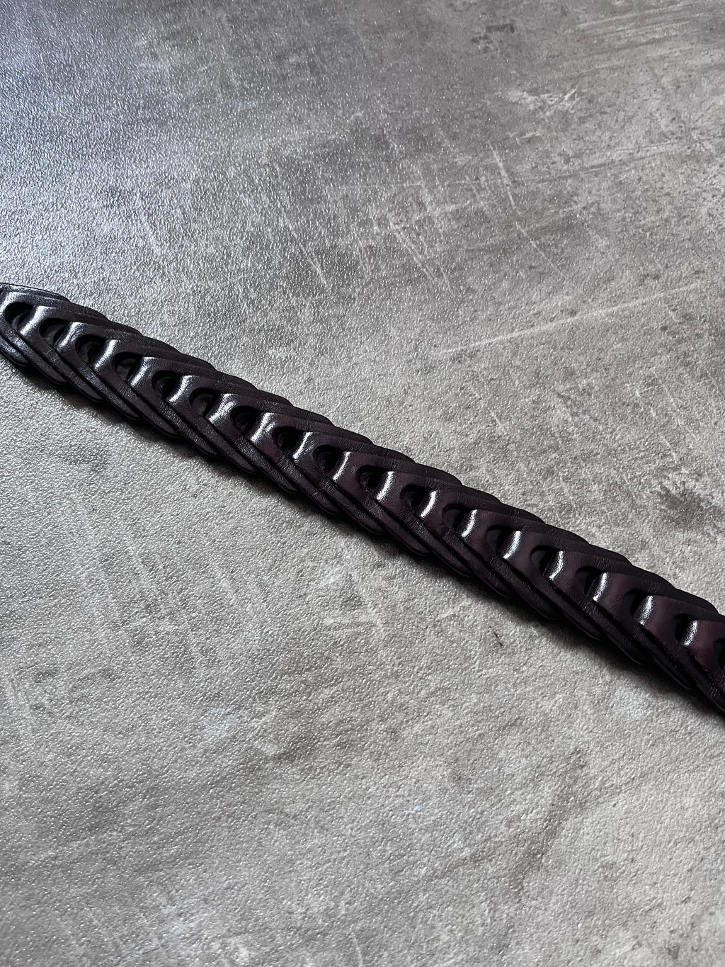 Gucci Braided Leather Belt Brown Unisex