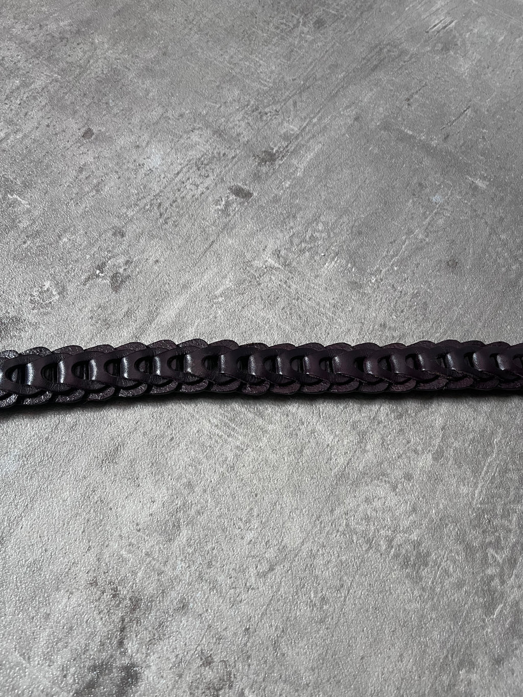 Gucci Braided Leather Belt Brown Unisex