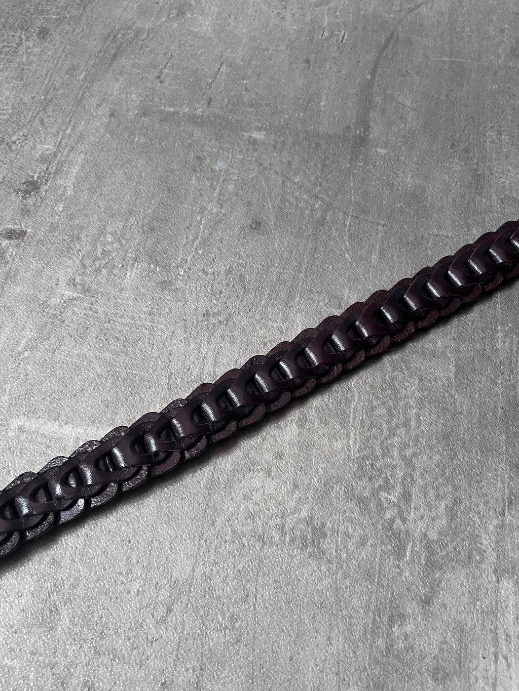 Gucci Braided Leather Belt Brown Unisex