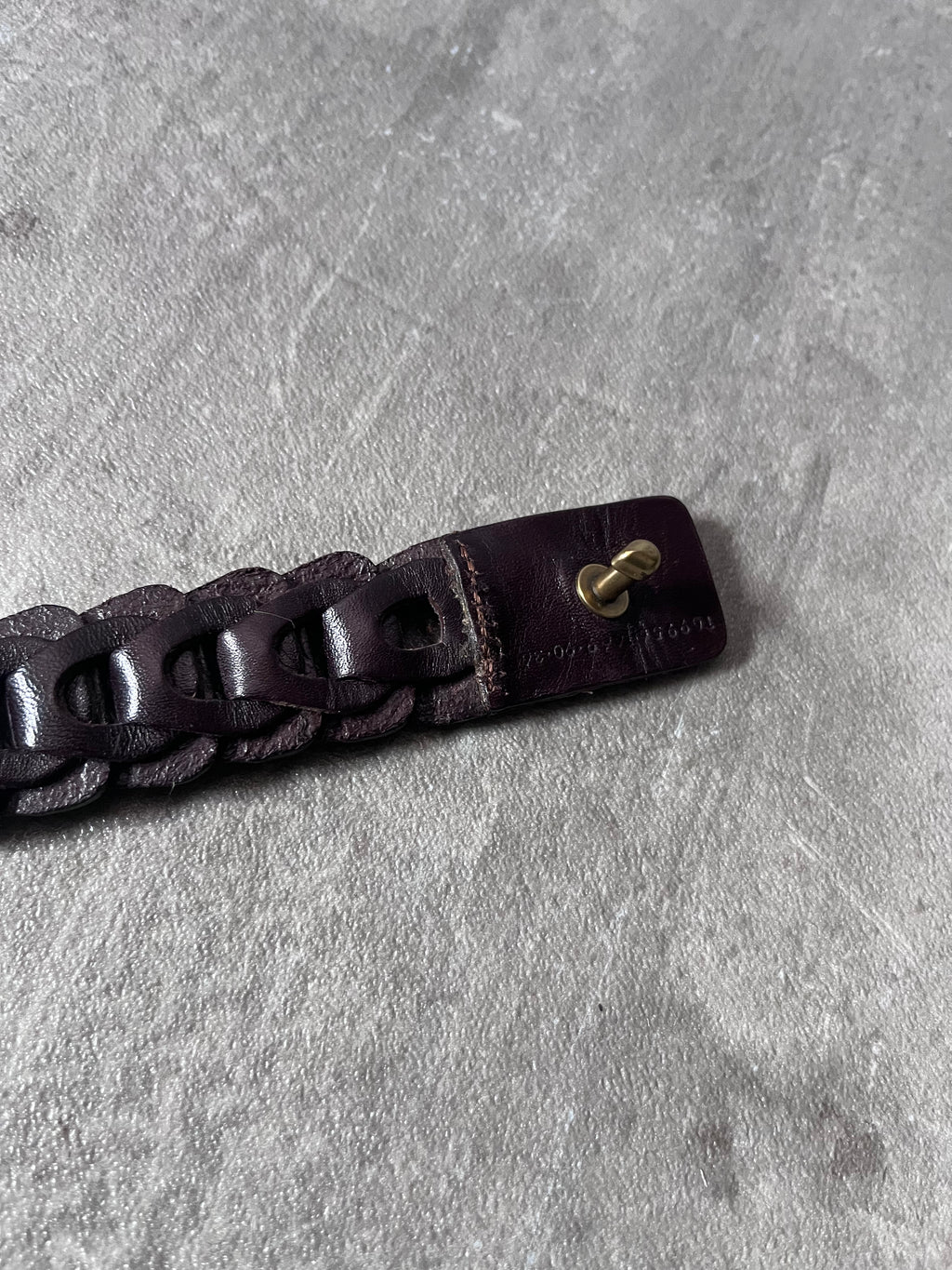 Gucci Braided Leather Belt Brown Unisex