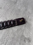 Gucci Braided Leather Belt Brown Unisex
