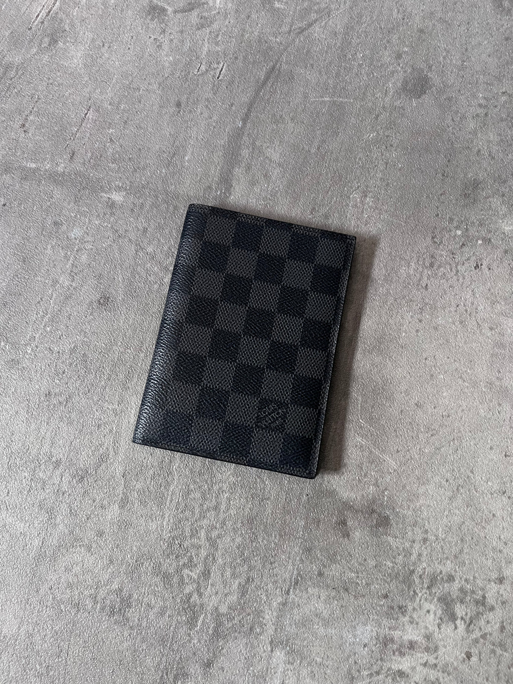 Louis Vuitton Damier Graphite Passport Cover Wallet Grey