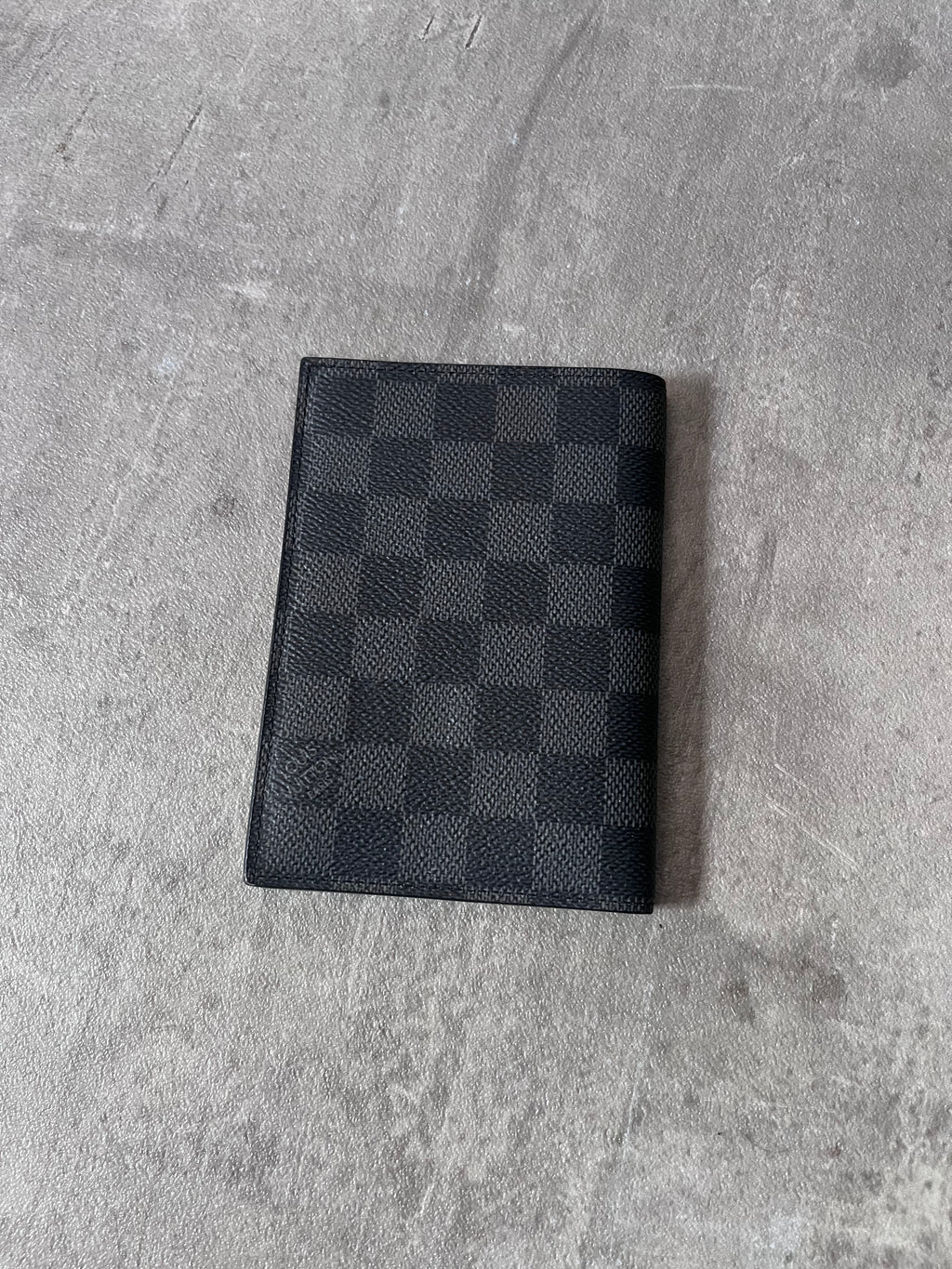 Louis Vuitton Damier Graphite Passport Cover Wallet Grey