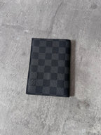 Louis Vuitton Damier Graphite Passport Cover Wallet Grey