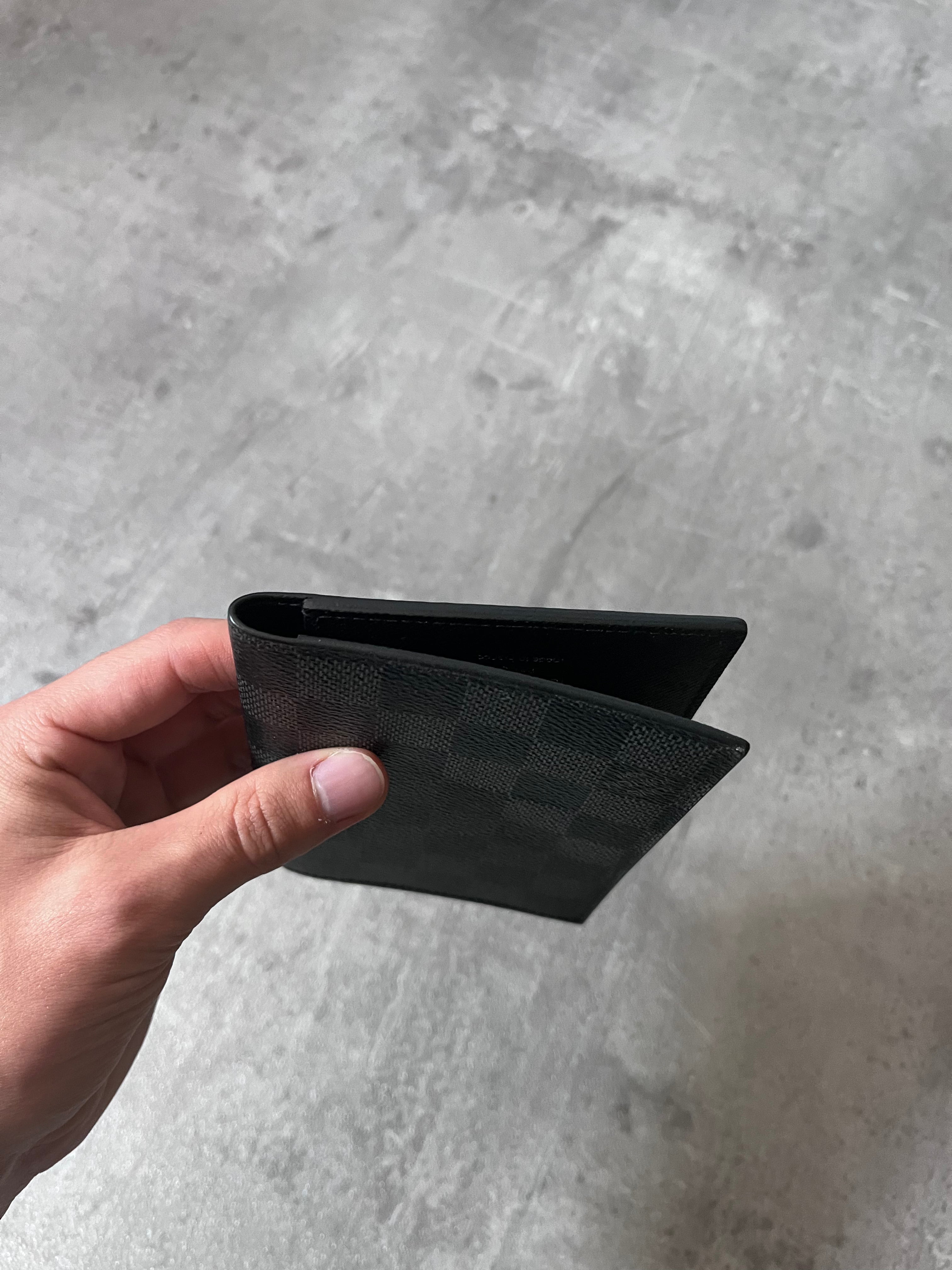 Louis Vuitton Damier Graphite Passport Cover Wallet Grey