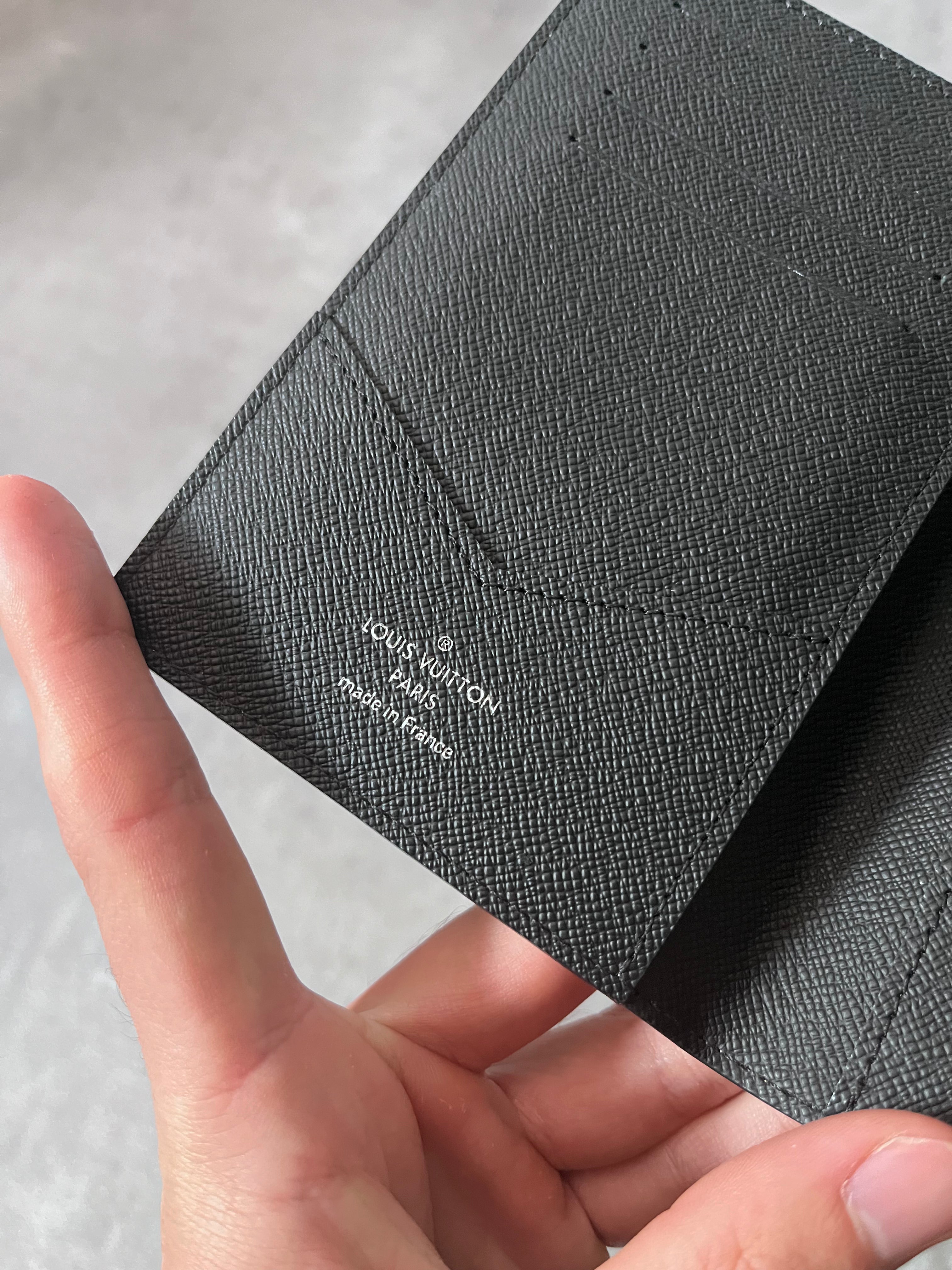 Louis Vuitton Damier Graphite Passport Cover Wallet Grey