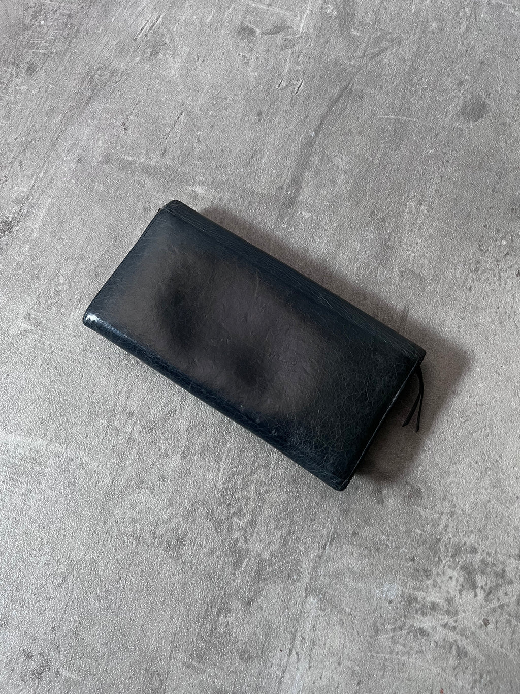 Balenciaga Classic Continental Flap Leather Wallet Black