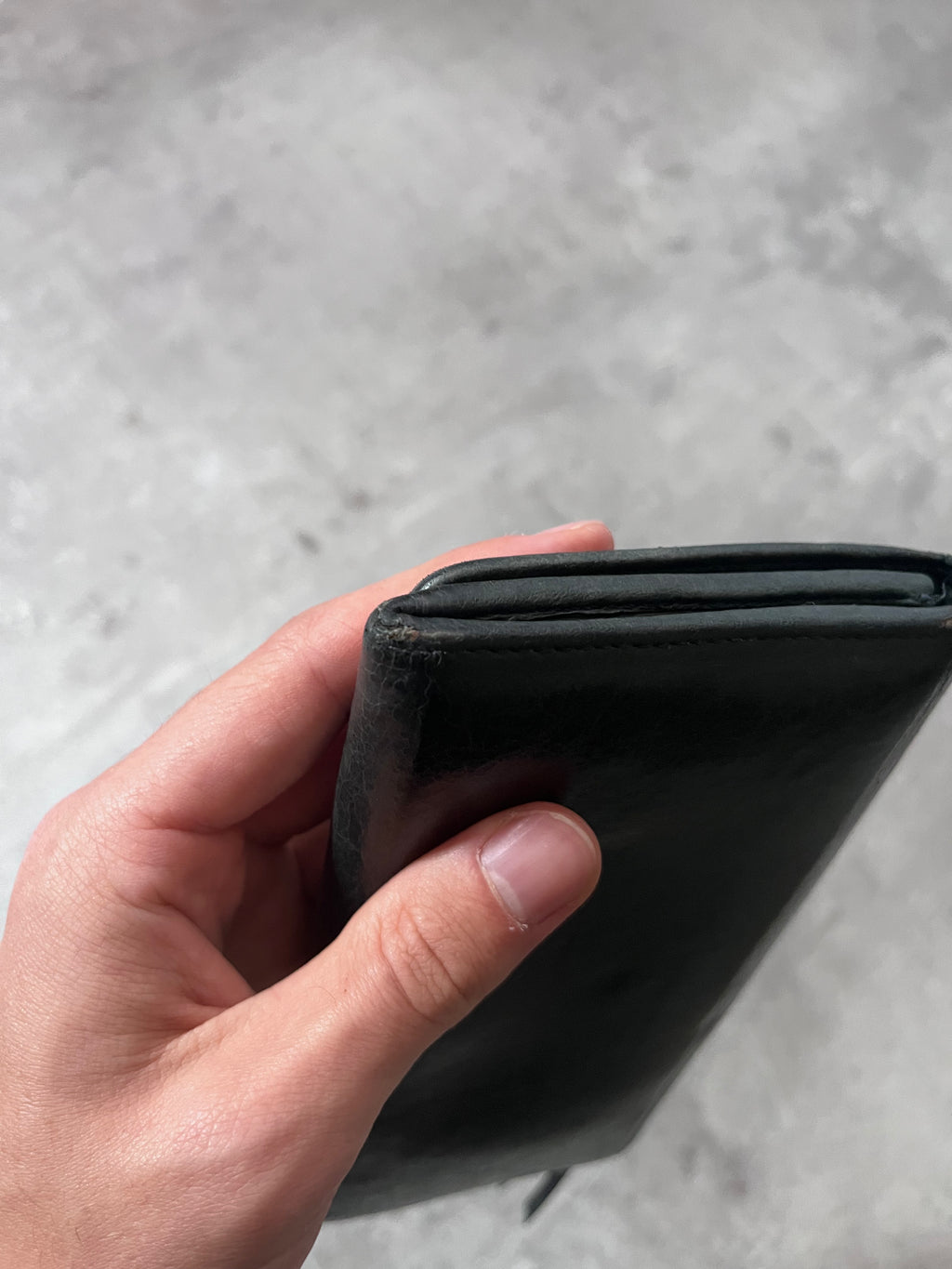 Balenciaga Classic Continental Flap Leather Wallet Black