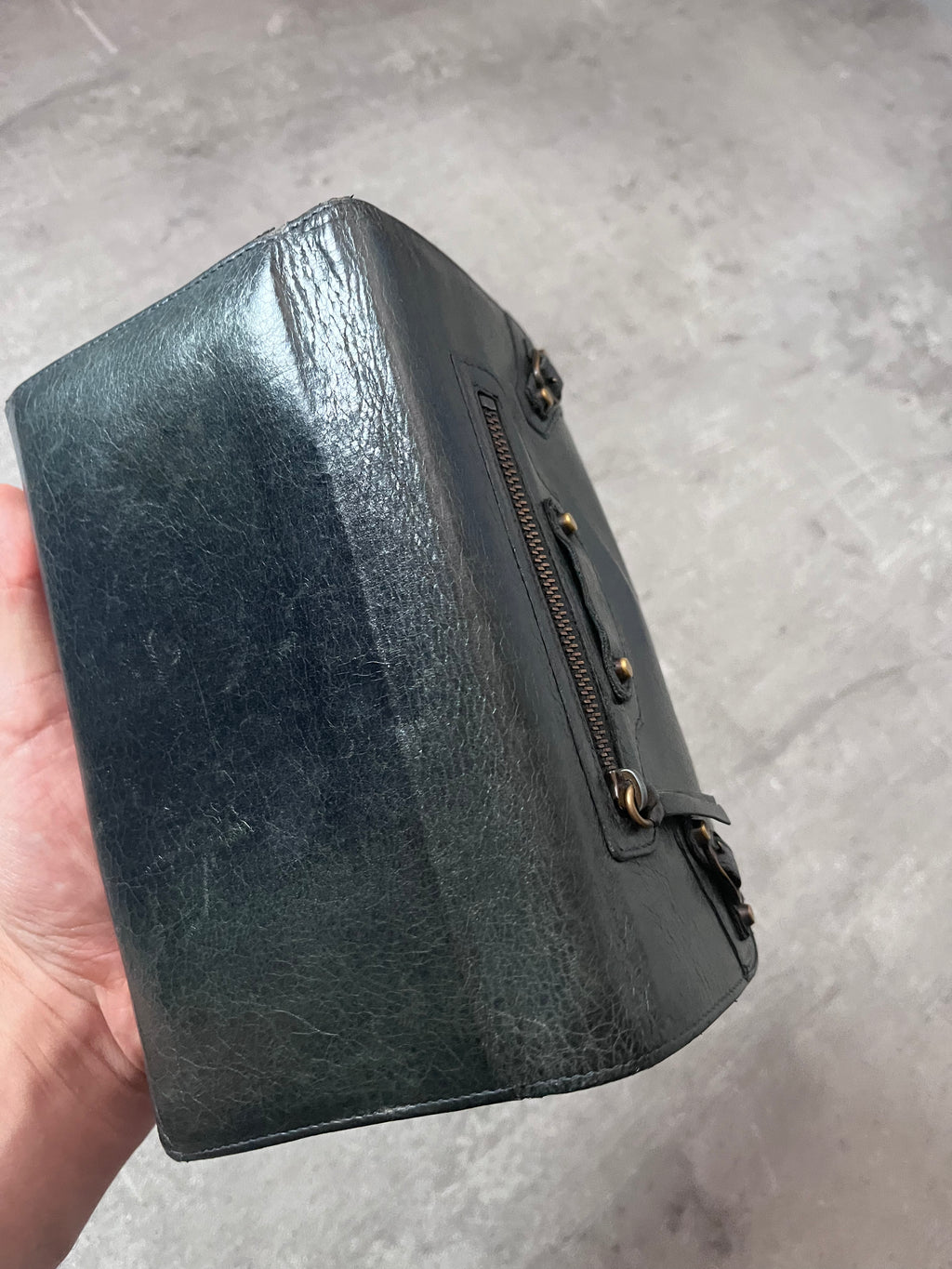 Balenciaga Classic Continental Flap Leather Wallet Black