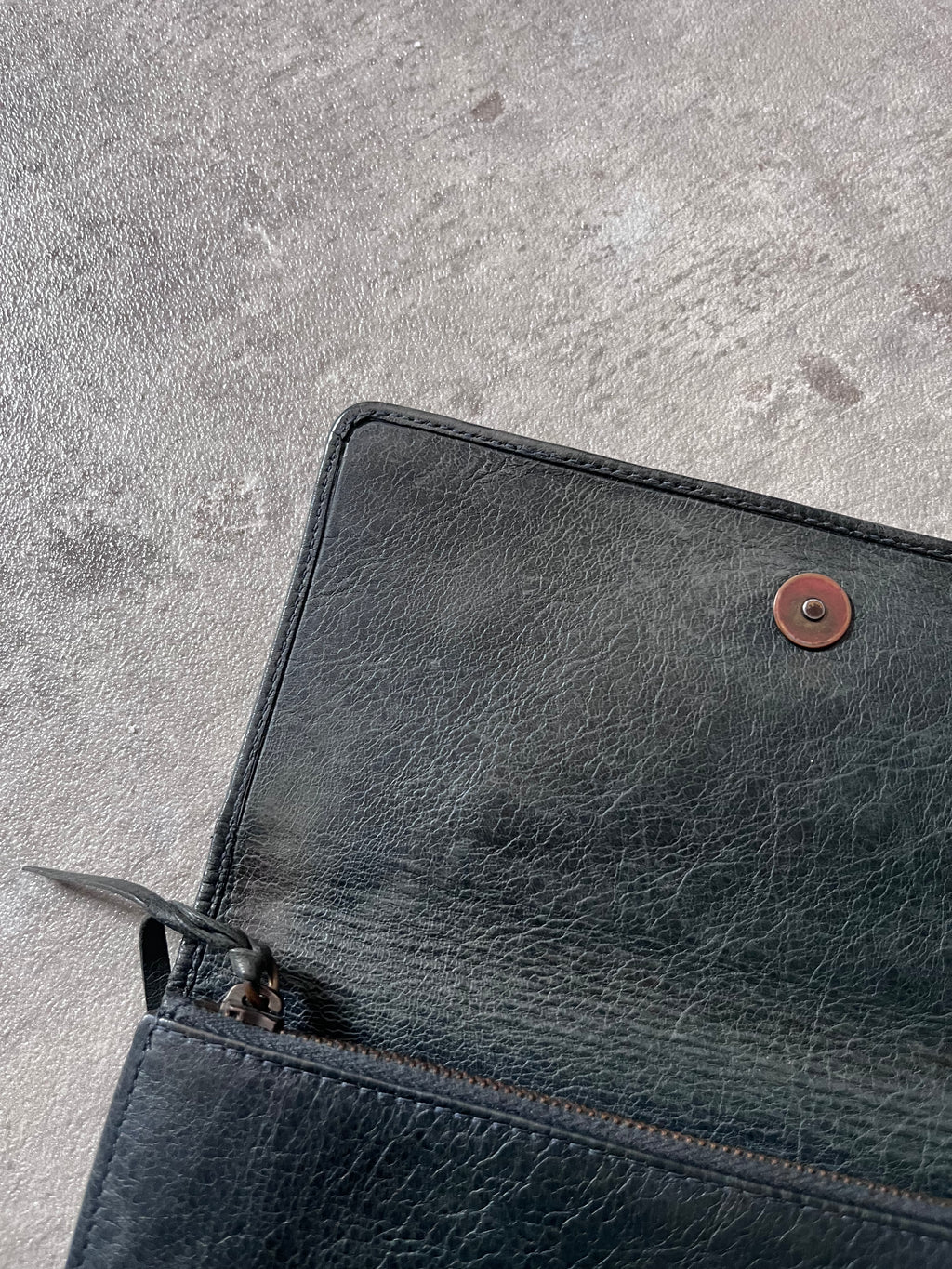 Balenciaga Classic Continental Flap Leather Wallet Black