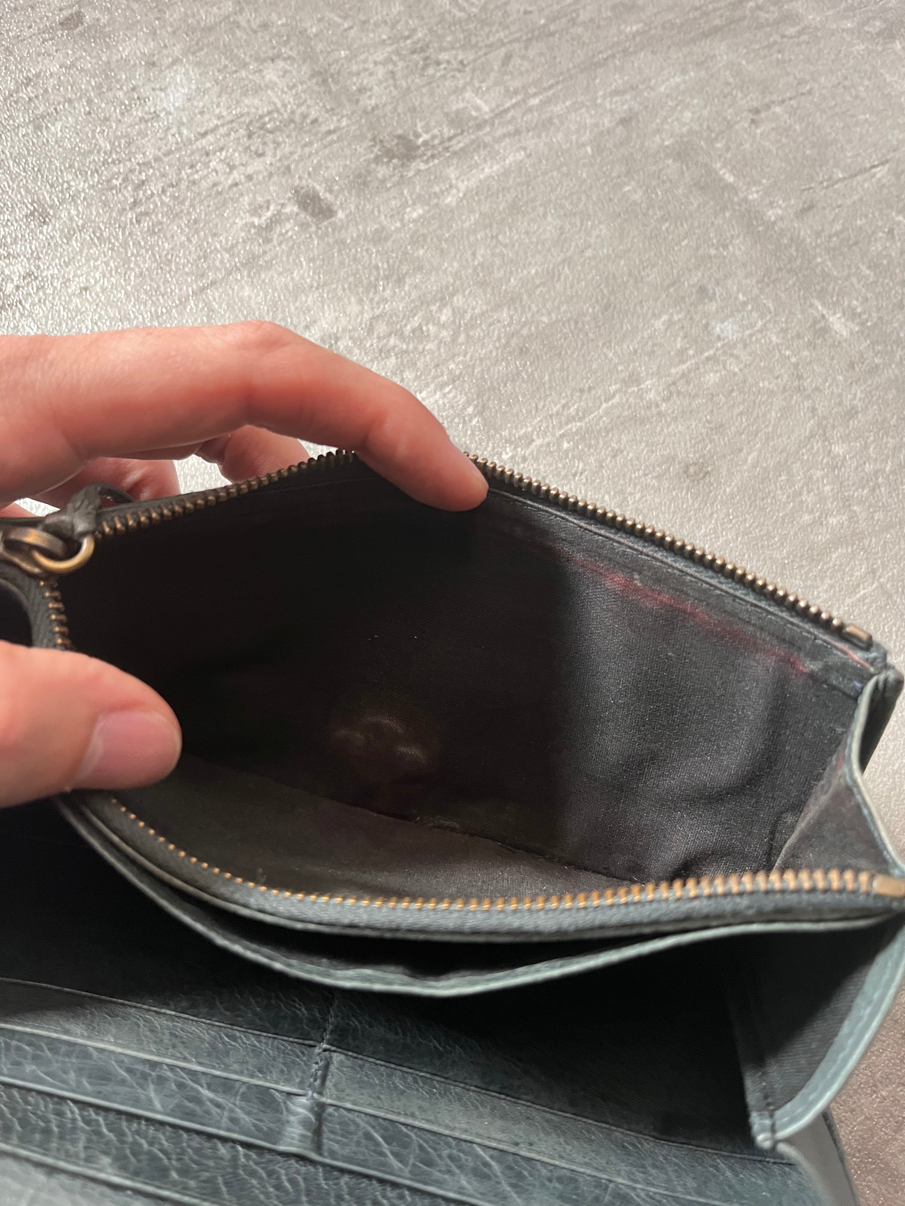 Balenciaga Classic Continental Flap Leather Wallet Black