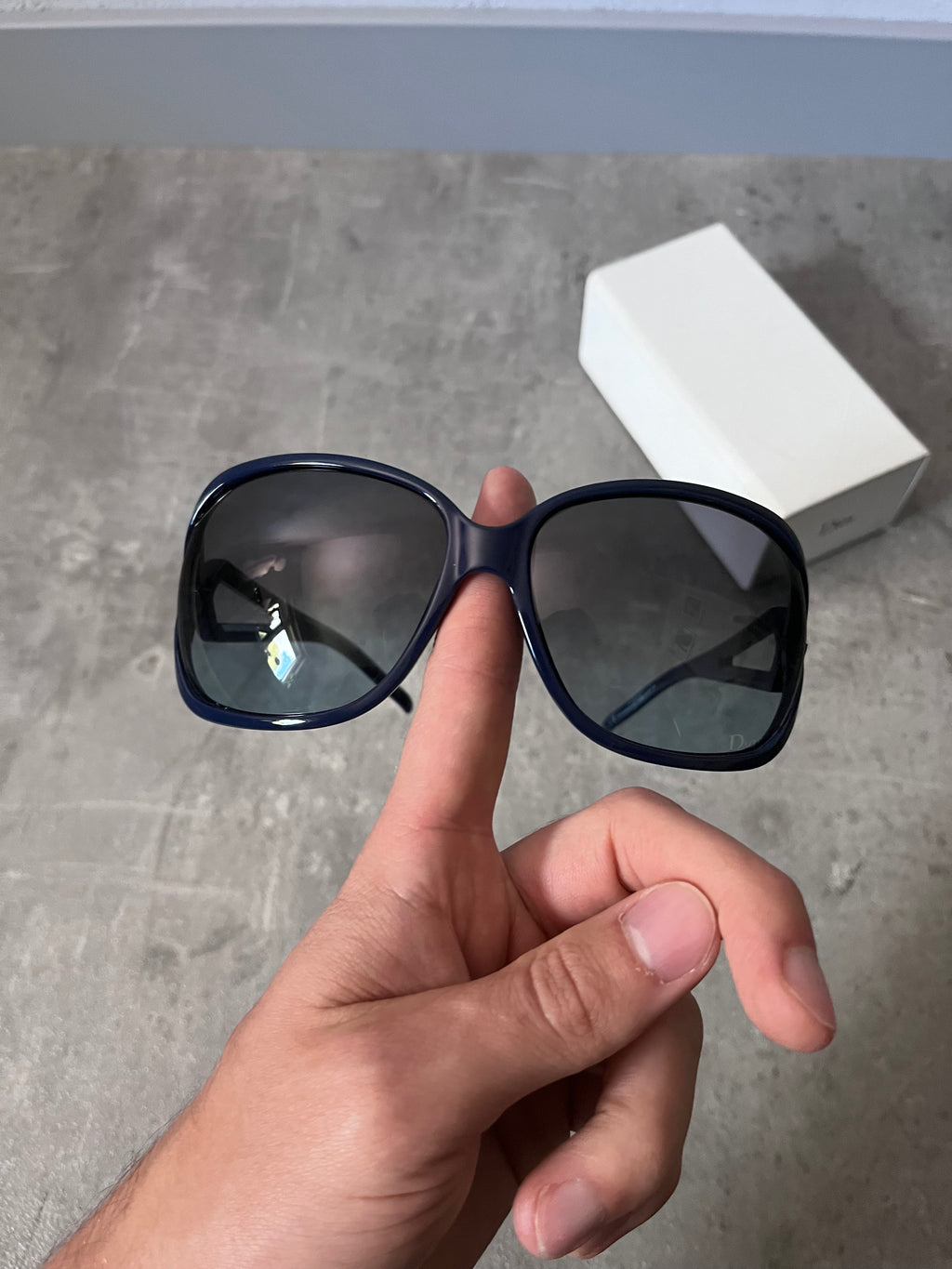 Dior Madrague Oversized Sunglasses Navy Women