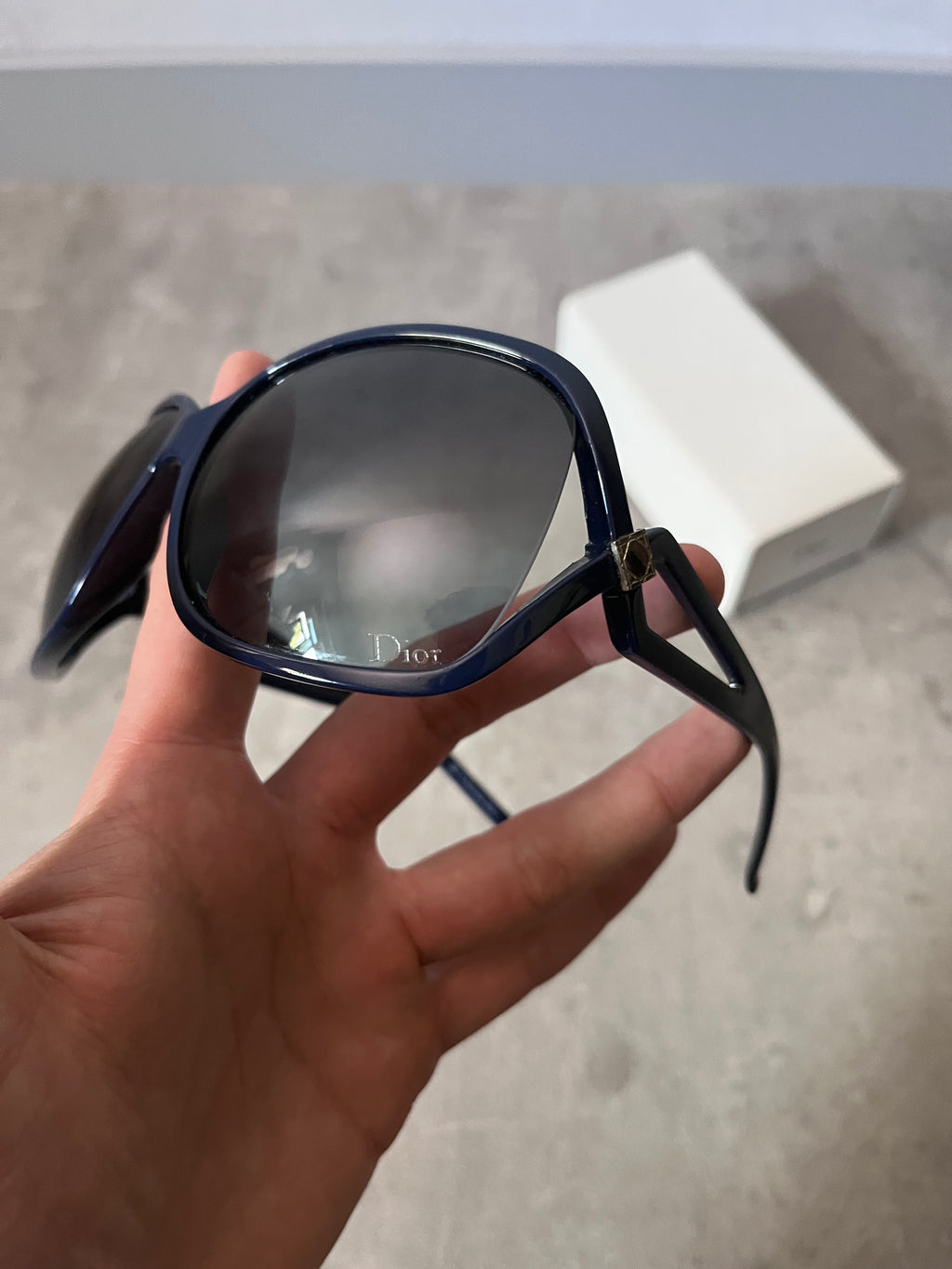 Dior Madrague Oversized Sunglasses Navy Women