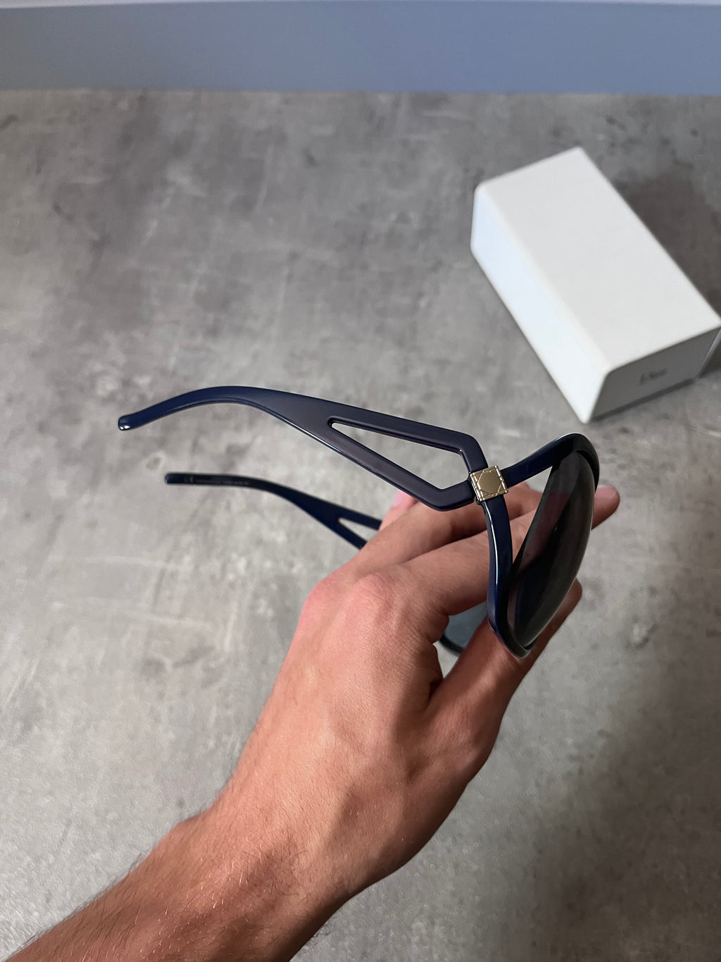 Dior Madrague Oversized Sunglasses Navy Women