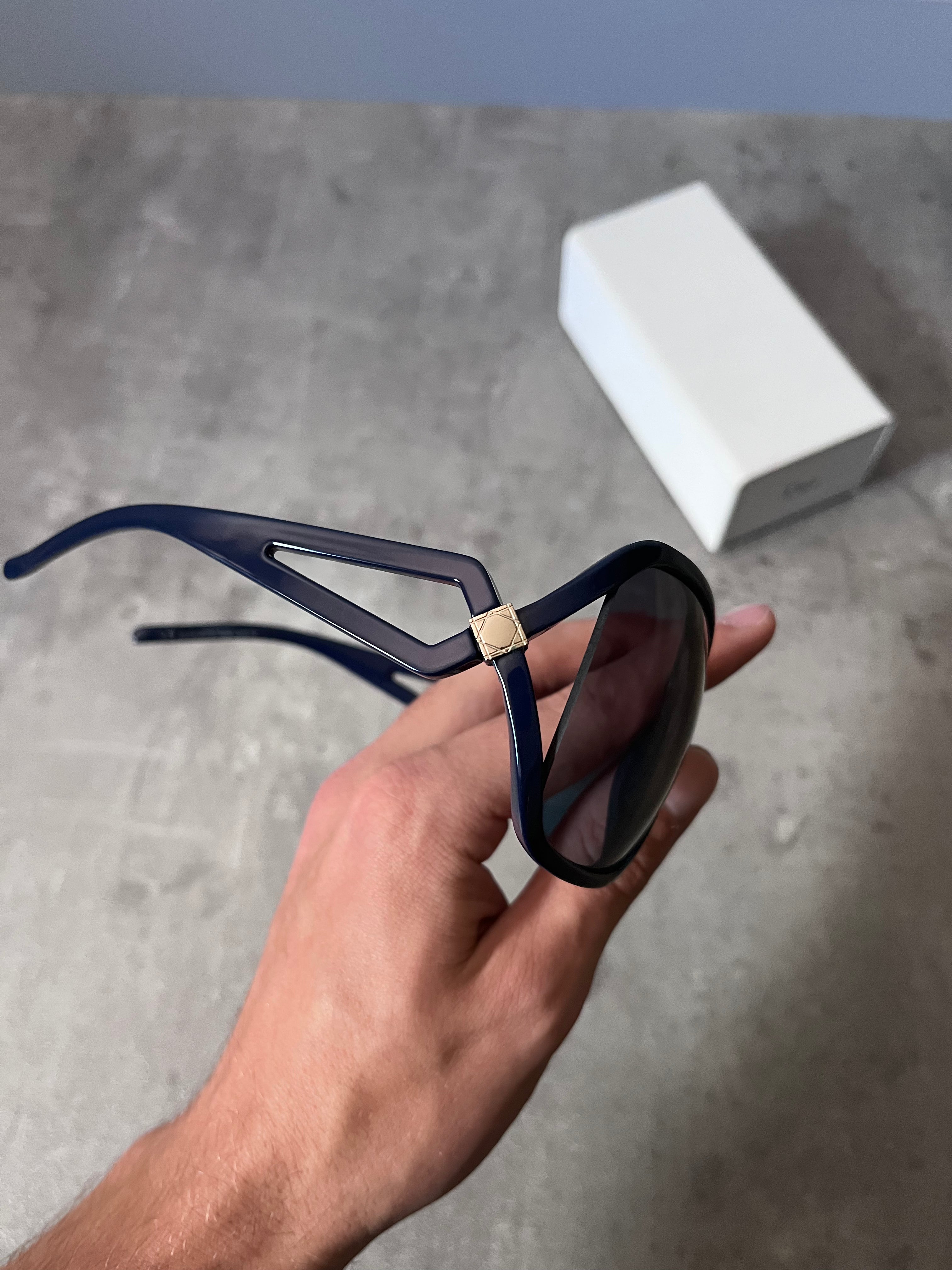 Dior Madrague Oversized Sunglasses Navy Women