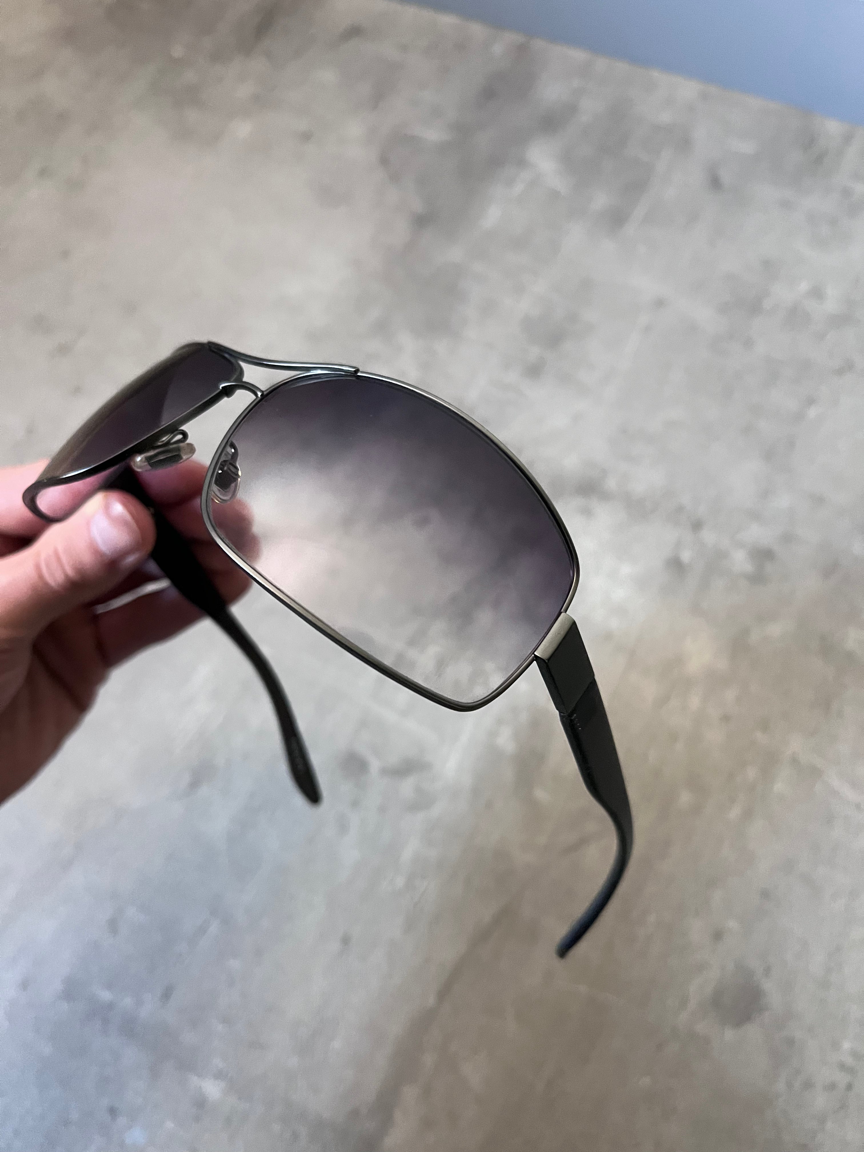Gucci GG 1894/S Metal Side Logo Sunglasses Grey Black Unisex